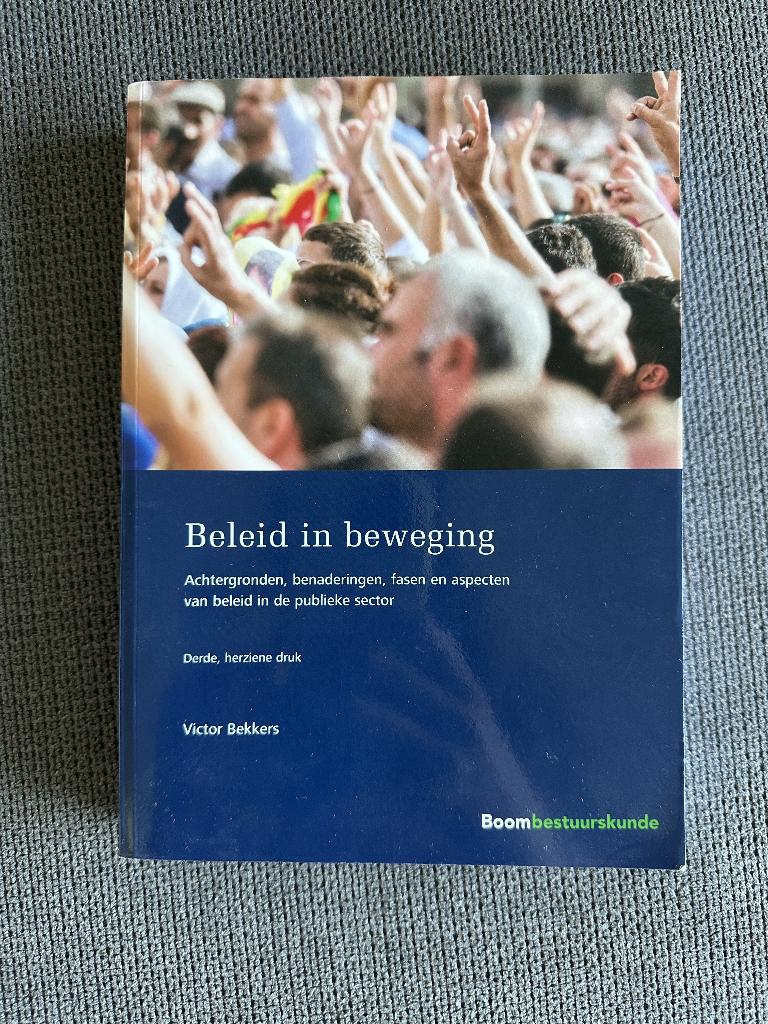 Beleid in beweging – bestuurskunde/beleid, Verzenden, HBO, Zo goed als nieuw, Beta