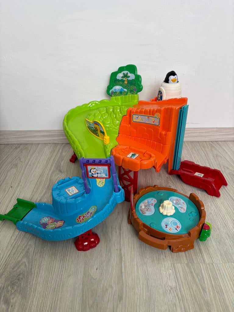 VTech Zoef Zoef kippenhok en een extra glijbaan set, Ophalen, Gebruikt