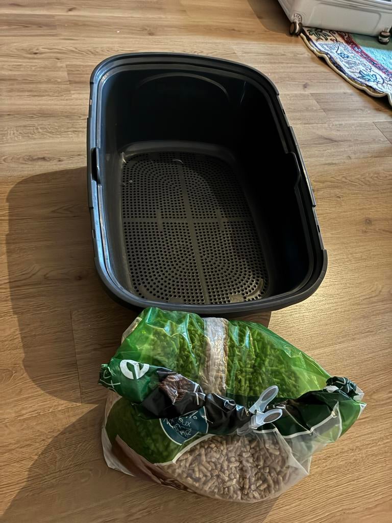 Peewee kattenbak XL met pellets, Dieren en Toebehoren, Kattenbakken, Ophalen, Zo goed als nieuw, Open