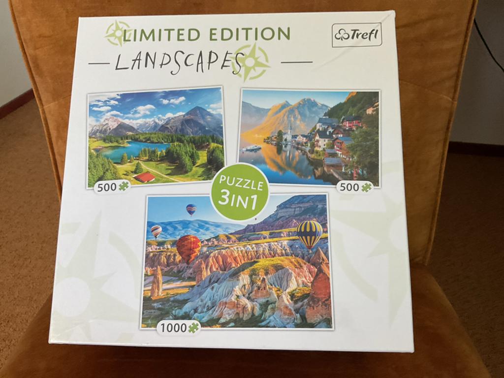 Trefl Limited Edition Landscapes Puzzels 3-in-1 (2x500, 1x10, Ophalen, 500 t/m 1500 stukjes, Nieuw, Legpuzzel