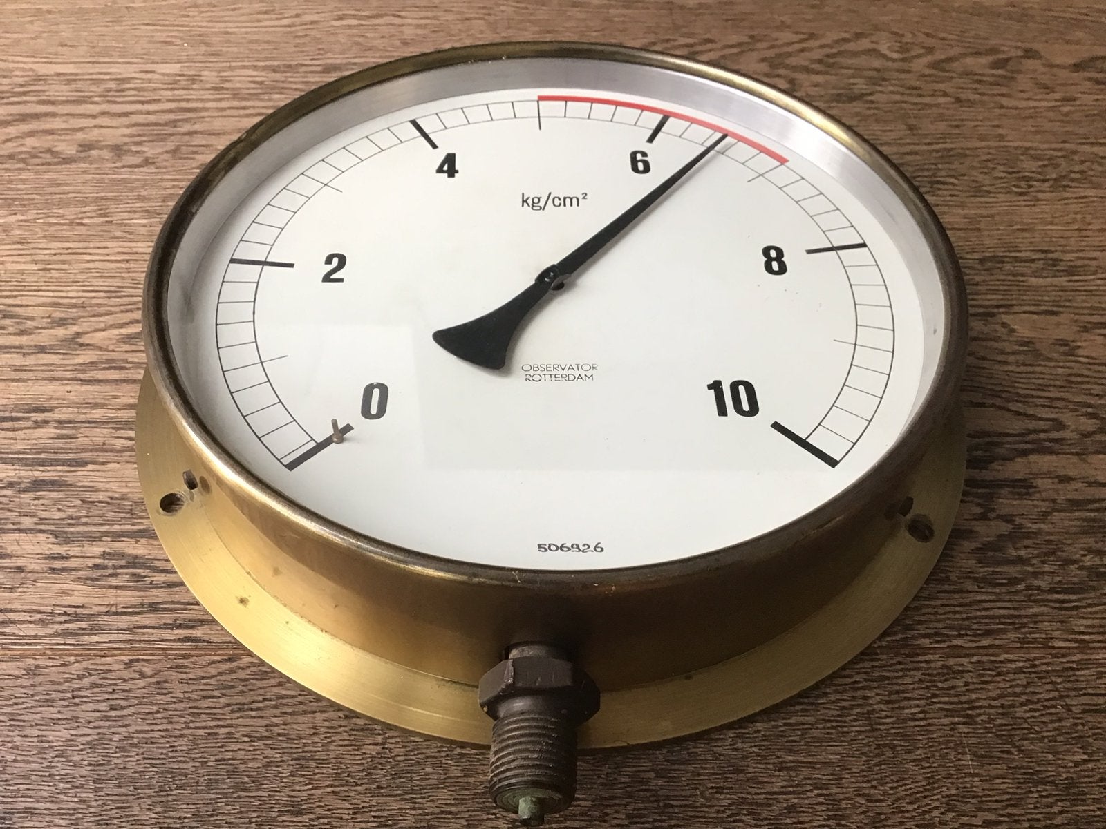Antieke messing Manometer Fa.Observator Rotterdam ca.1925., Ophalen of Verzenden