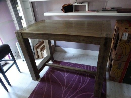 Hoge eettafel met vierstoelen. 140x80x110 cm., Ophalen, 100 tot 150 cm, 50 tot 100 cm, Vier personen