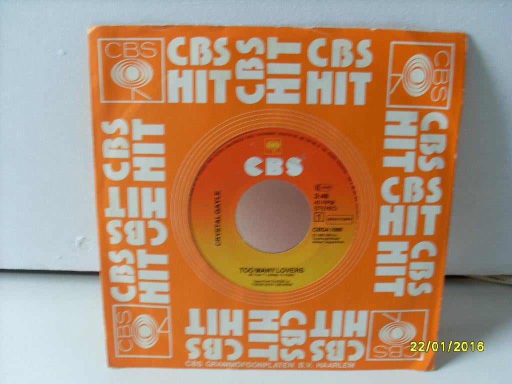 Crysteal Gayle - Too Many Lovers ----1361, Gebruikt, Verzenden, 7 inch, Single