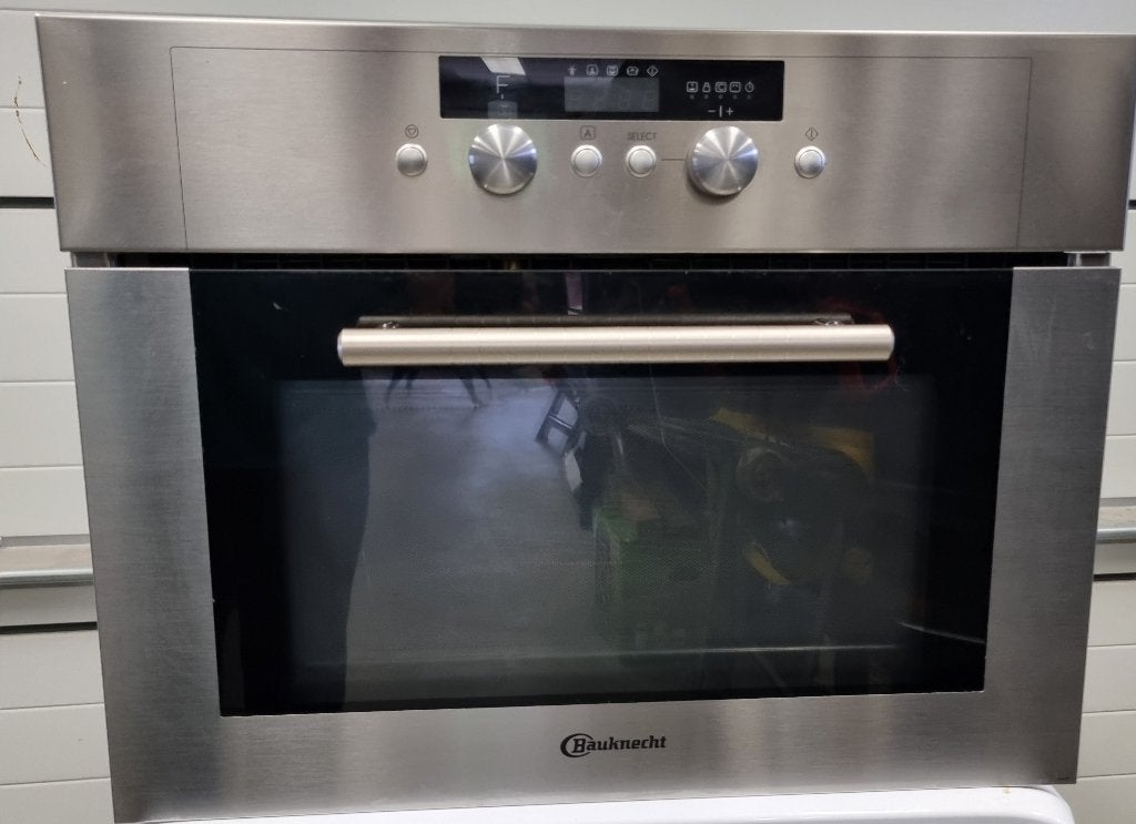 Bauknecht RVS inbouw combimagnetron / grill / heteluchtoven, Ophalen, Combimagnetron, Crisp, Zo goed als nieuw
