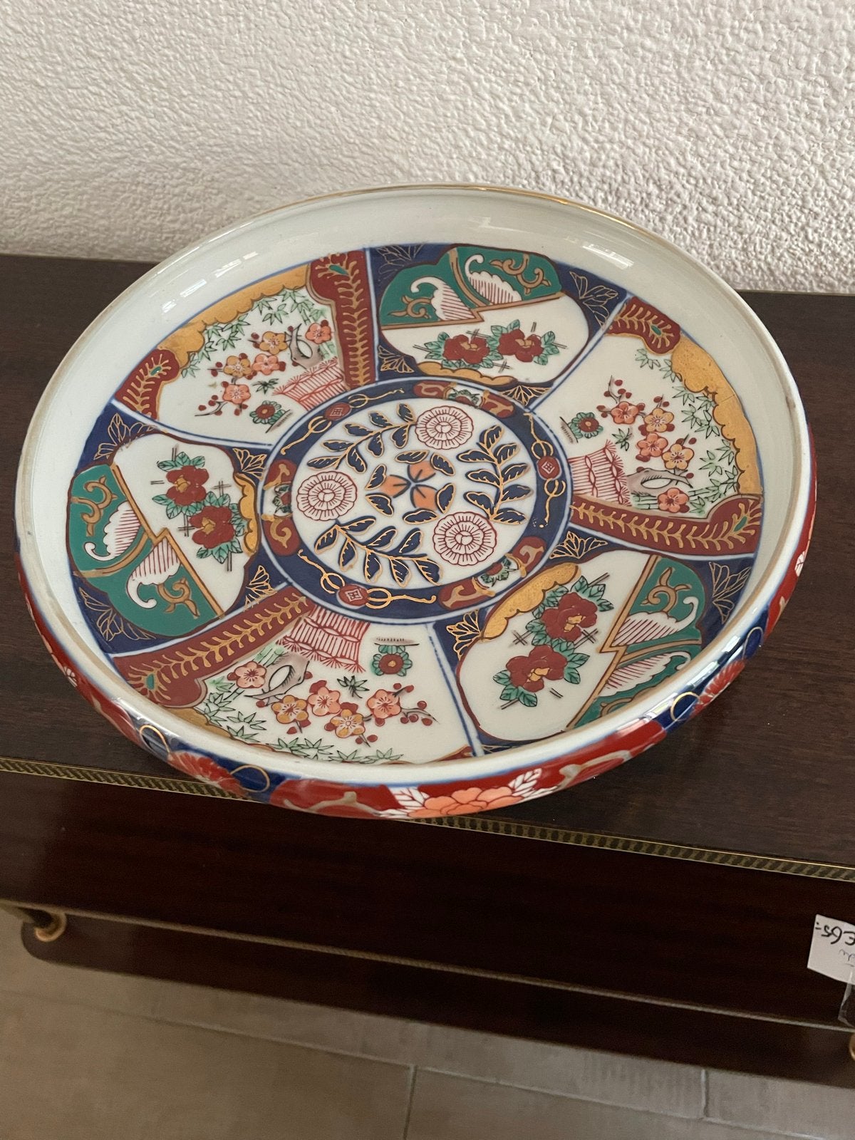 Antieke Japanse Imari porseleinen schaal, handgeschilderd, Ophalen of Verzenden