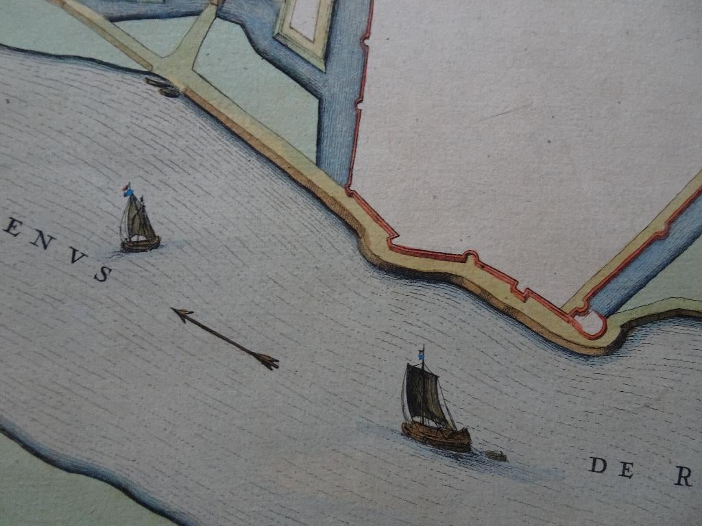 Gravure vesting Wijk bij Duurstede, Blaeu, ca 1650, Antiek en Kunst, Verzenden, Cartografie, 1600 - 1699, Gravure