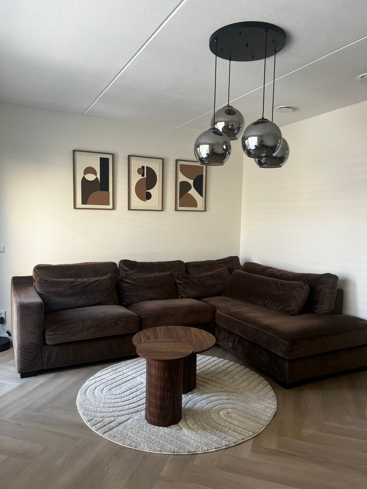 Hoekbank mocha kleur- Zo goed als nieuw, Hoekbank, 300 cm of meer, Ophalen of Verzenden, Zo goed als nieuw
