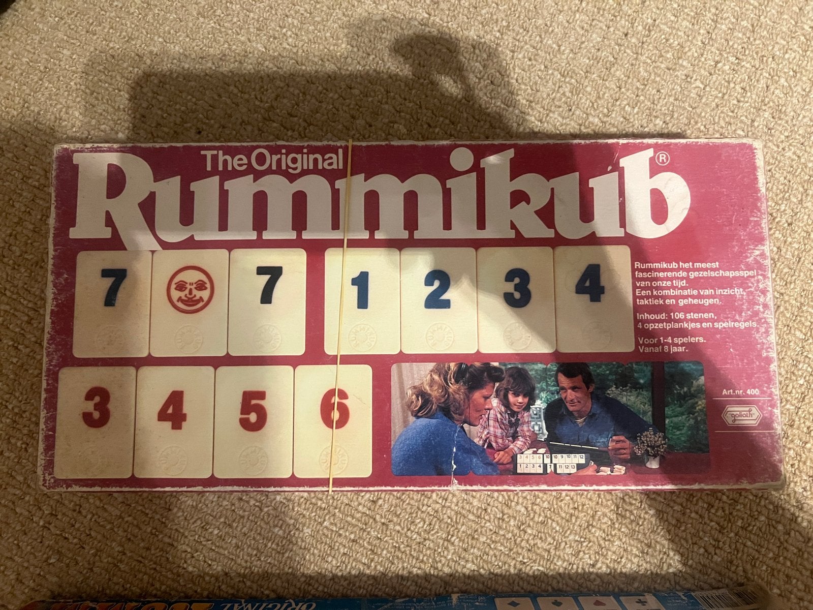 Rummikub Original - Grote Versie, Compleet Gezelschapsspel, Drie of vier spelers, Ophalen of Verzenden, Gebruikt
