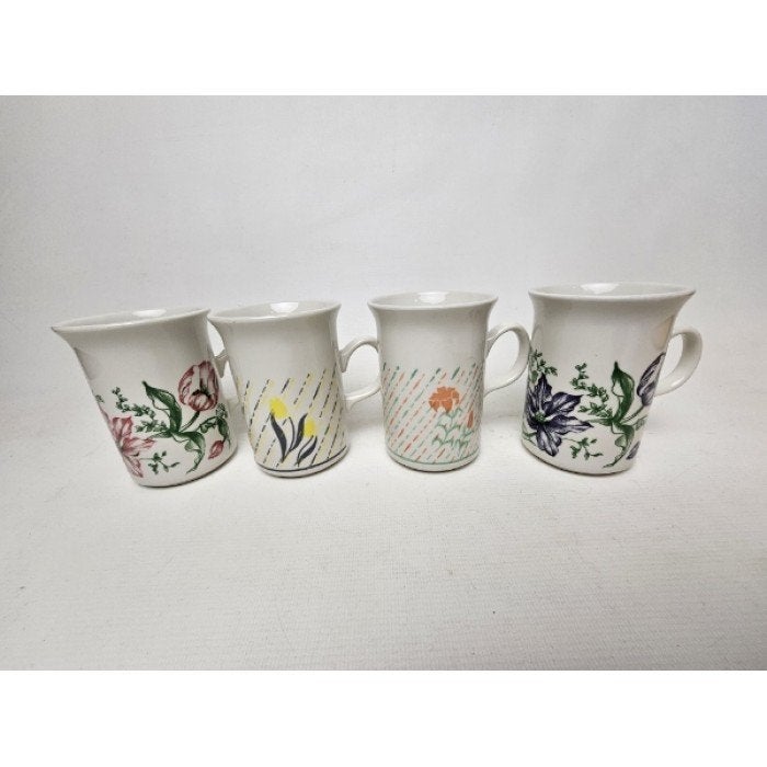 # 4 vintage Churchill England mokken, Gebruikt, Overige stijlen, Aardewerk, Mok