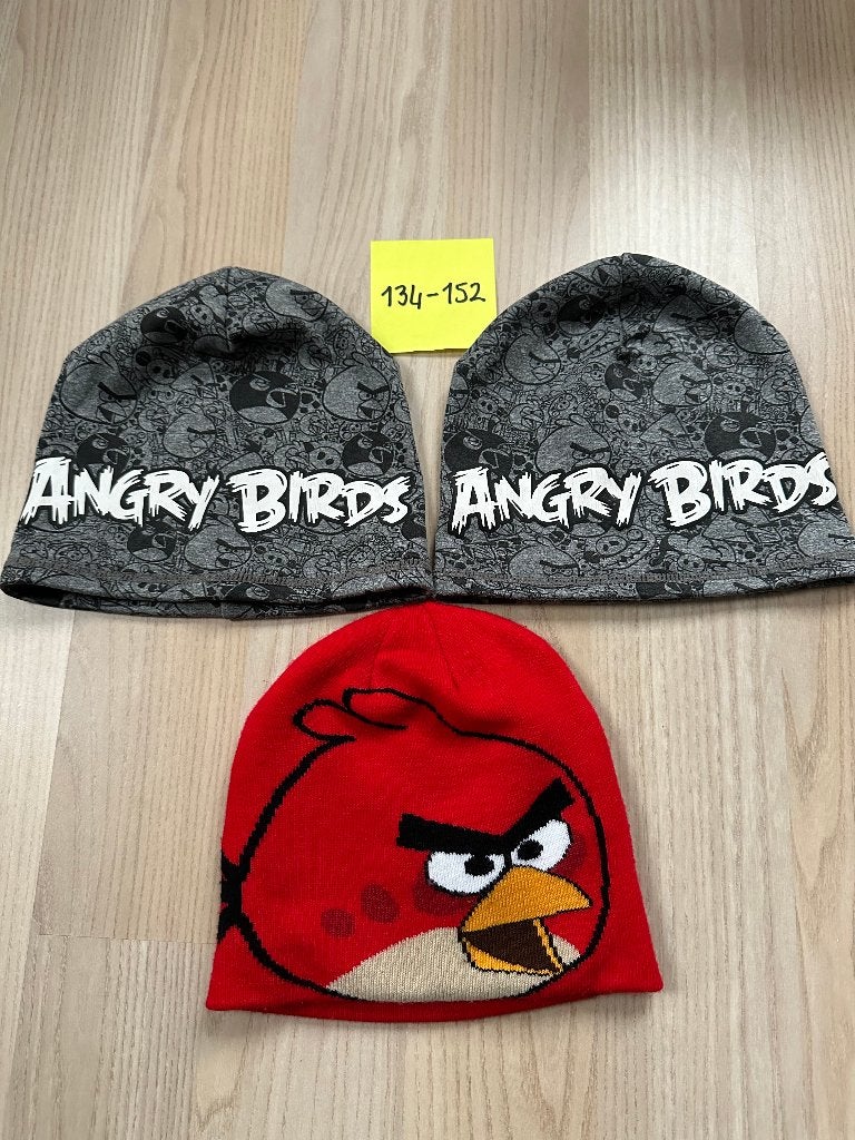 Angry Birds kindermutsen maat 134-152 grijs of rood, zgan, Kinderen en Baby's, 134 t/m 140, Jongen of Meisje, H&M, Ophalen of Verzenden