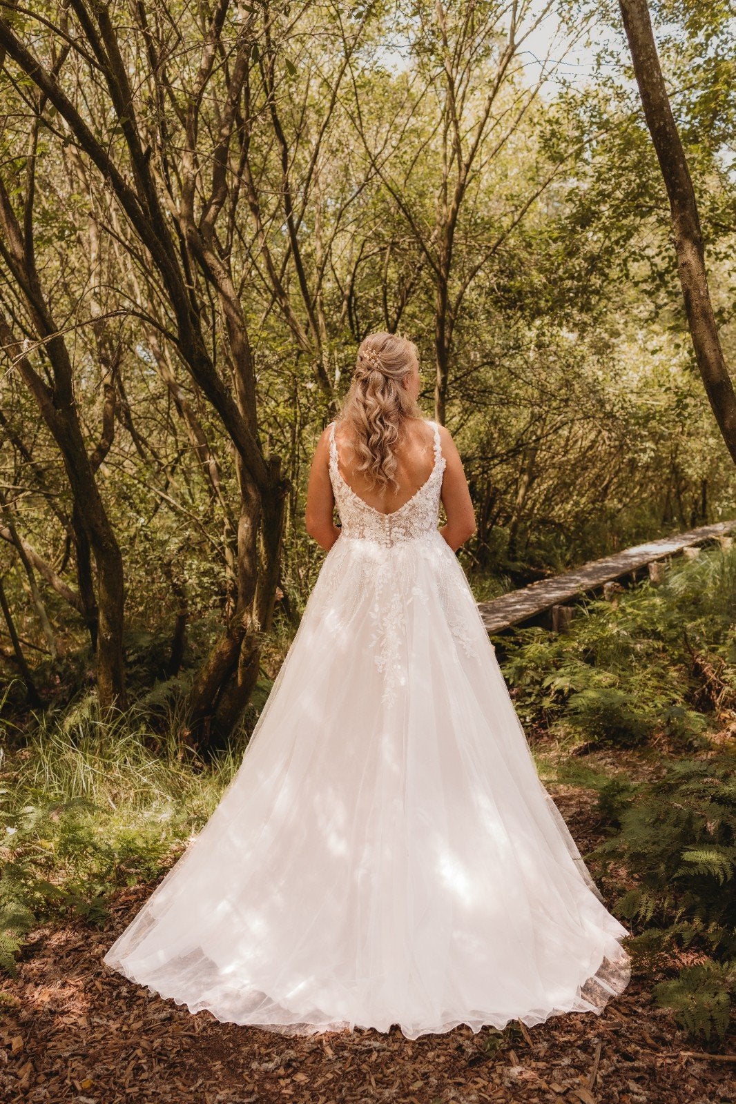Prachtige trouwjurk met kant en tule - Zo goed als nieuw, Kleding | Dames, Trouwjurk, Wit, Maggie Sottero, Ophalen of Verzenden