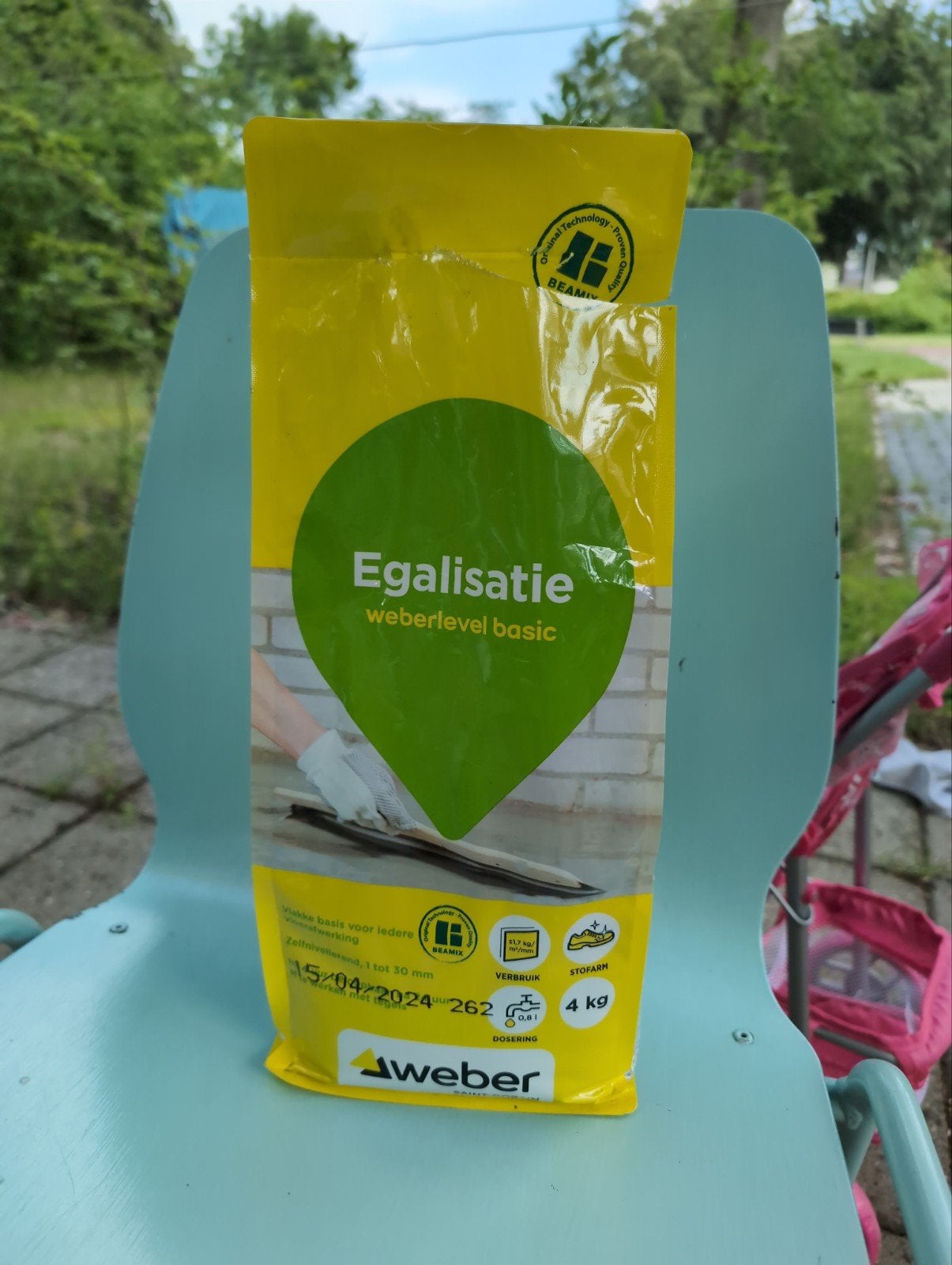 Egaline Weber egalisatie weberlevel basic ongeveer 2kg over., Ophalen, Overige materialen, 30 cm of meer, 50 tot 150 cm