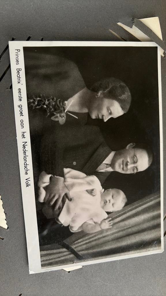 Beatrix 31 januari 1939 ansichtkaart koningshuis, Ophalen of Verzenden, Zo goed als nieuw, Kaart, Foto of Prent