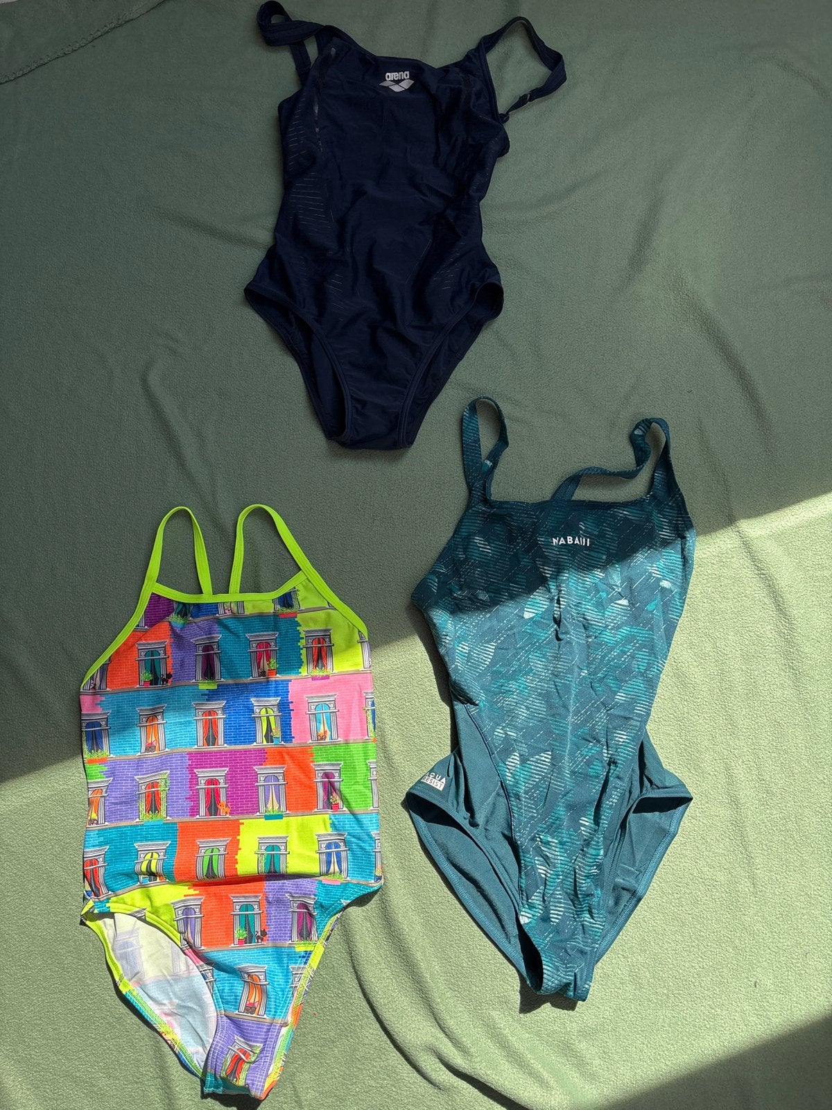 Set van 3 badpakken maat 176, Kleding | Dames, Badmode en Zwemkleding, Ophalen, Gedragen, Meerkleurig, Badpak