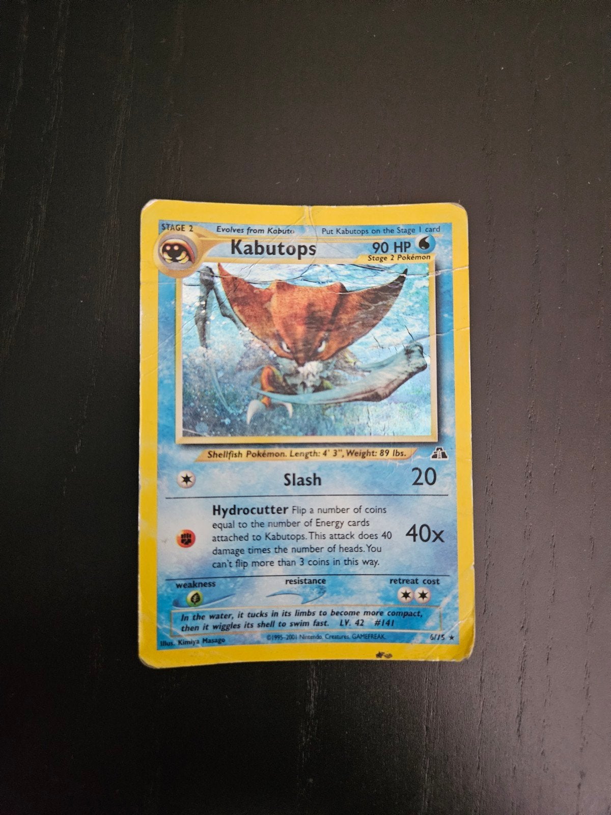 Pokemon Kaart: Kabutops Neo Discovery Holo 6/75, Ophalen of Verzenden, Zo goed als nieuw
