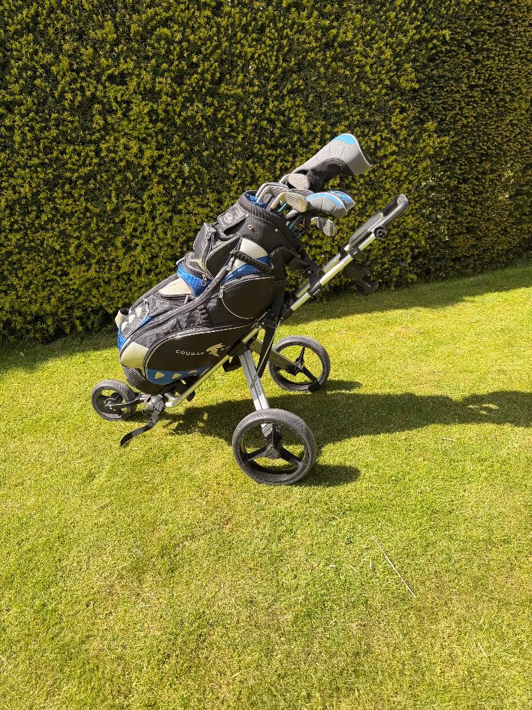 Golfset Trolley Kar Clubs Tas, Sport en Fitness, Golf, Ophalen, Zo goed als nieuw, Set