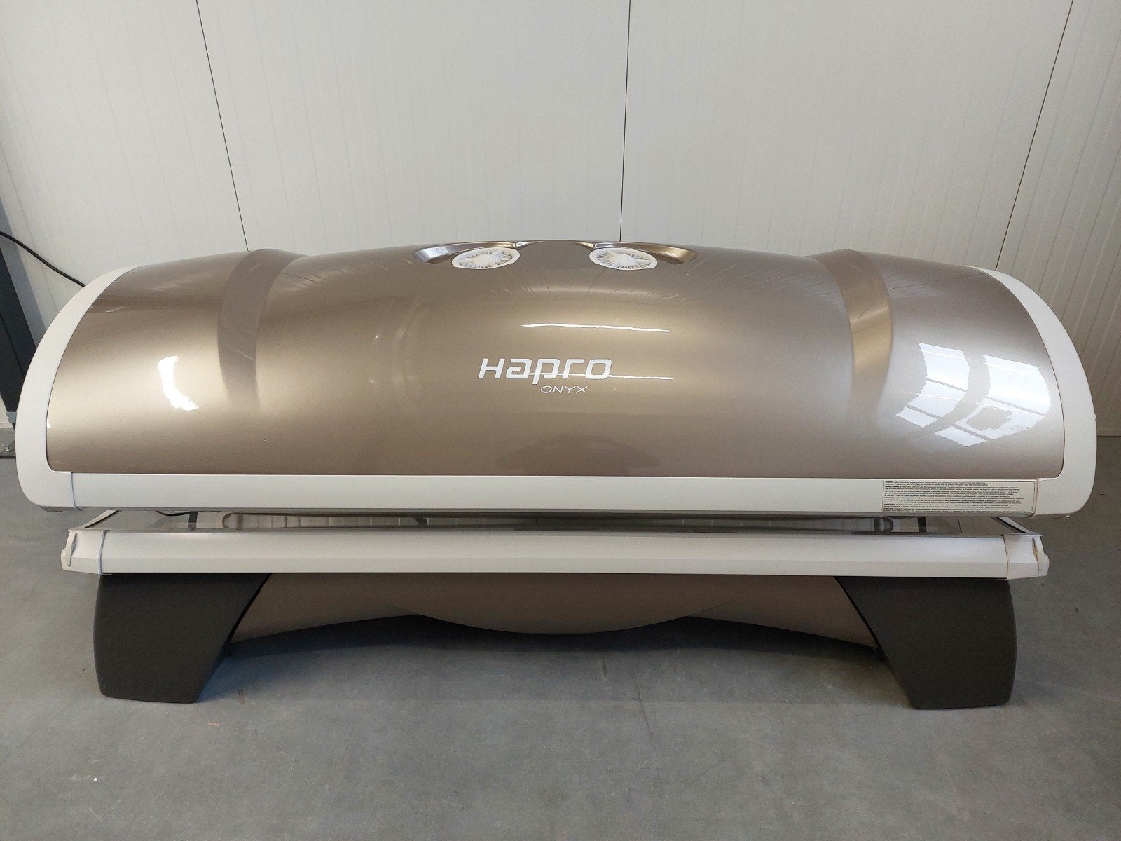 Hapro Onyx 26-1 , 2 jaar garantie, Witgoed en Apparatuur, Ophalen of Verzenden, Zo goed als nieuw, Zonnebank dubbelzijdig, 15 lampen of meer