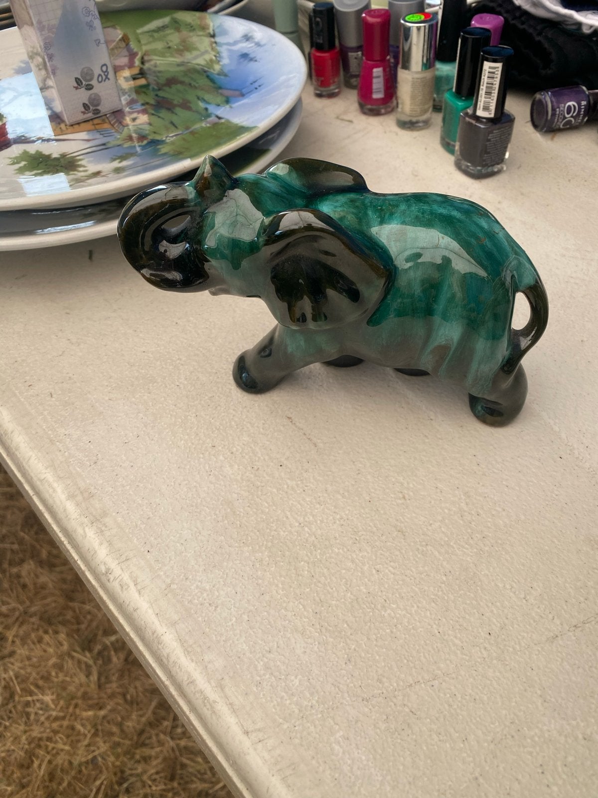 Vintage Blue Mountain Pottery Olifant - Canada Drip Glaze, Ophalen of Verzenden