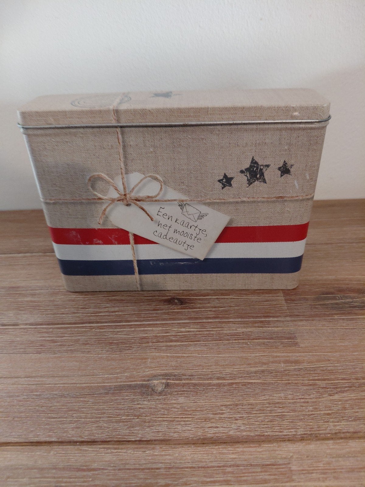 Decoratieve blikken trommel met Hollandse vlag accenten, Verzamelen, Ophalen, Overige