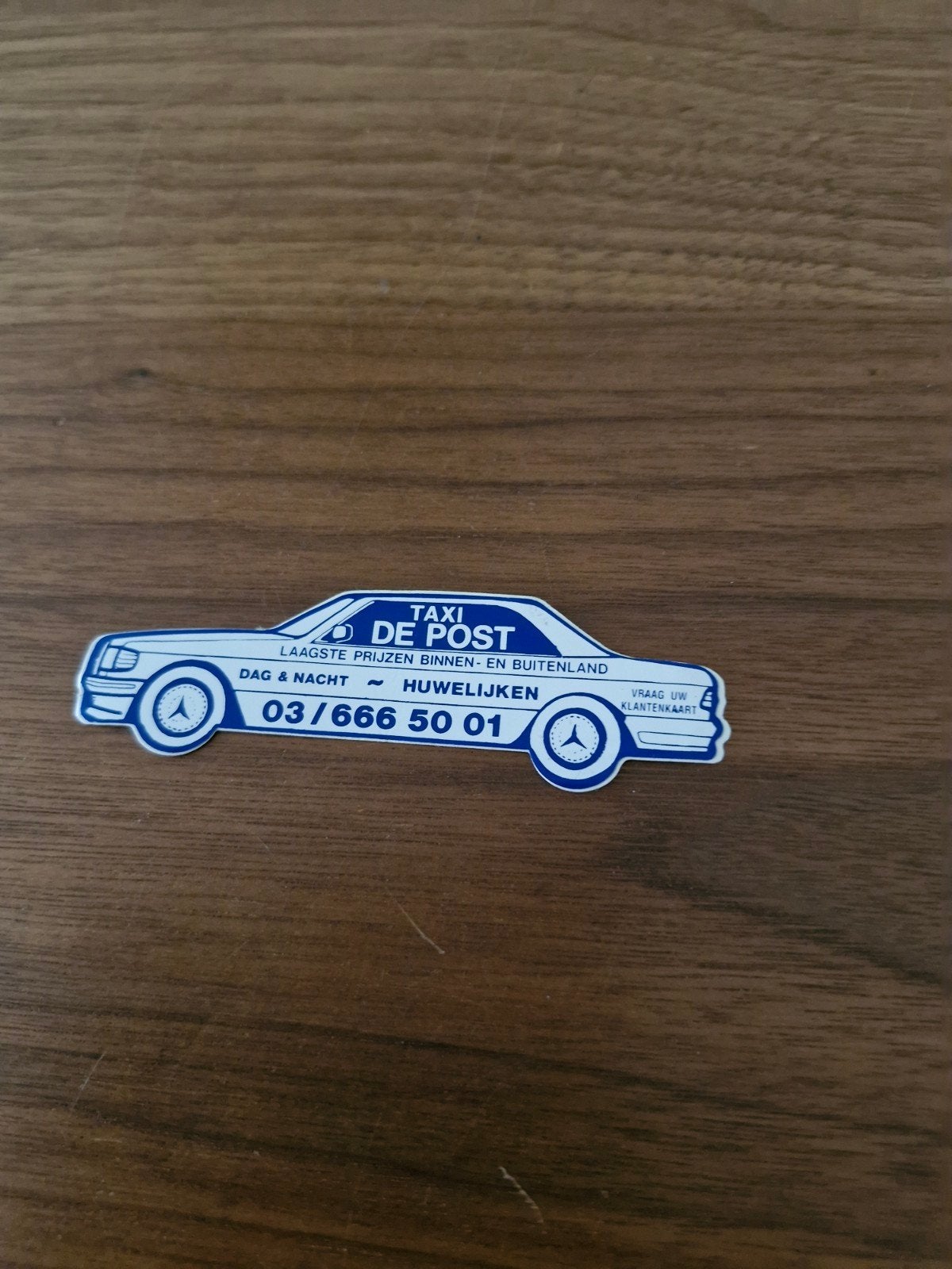 181 Vintage Taxi De Post Sticker - Auto of Motor, Ophalen of Verzenden, Zo goed als nieuw, Auto of Motor