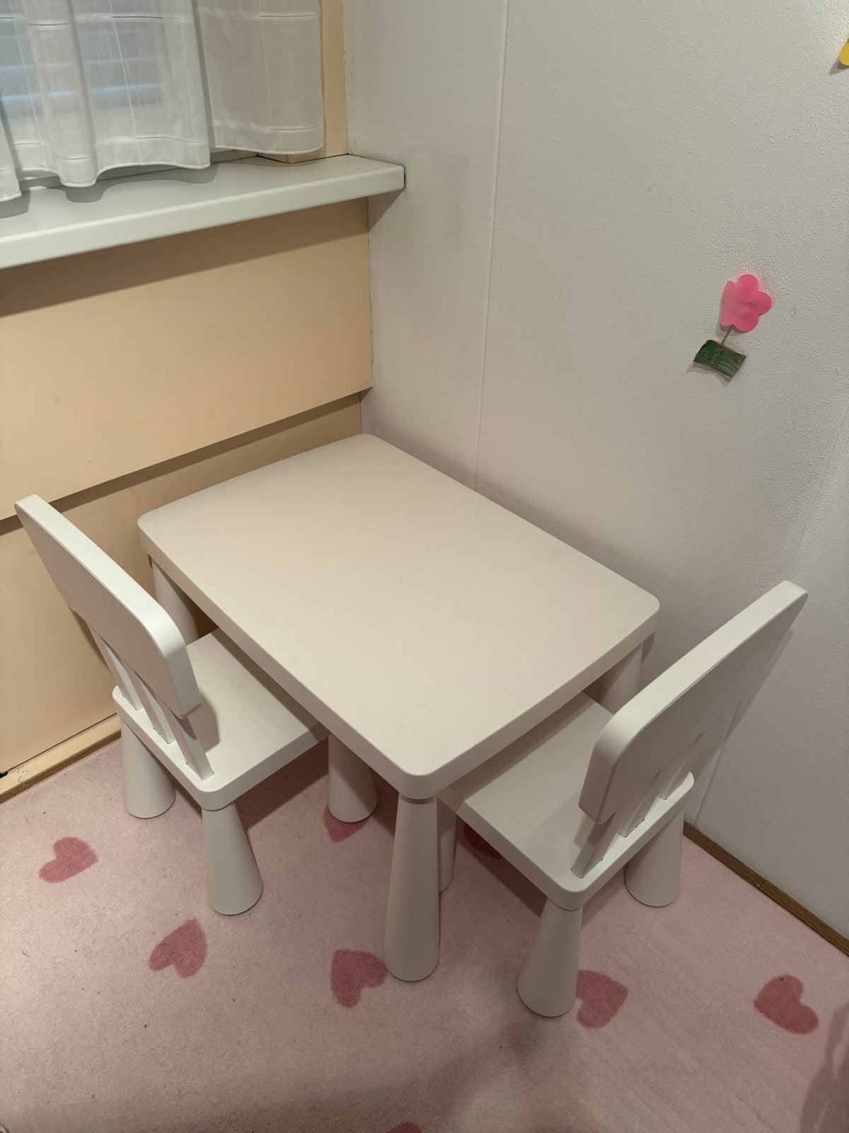 Ikea Kindertafel en Kinderstoelen MAMMUT, Ophalen, Zo goed als nieuw, Tafel(s) en Stoel(en)