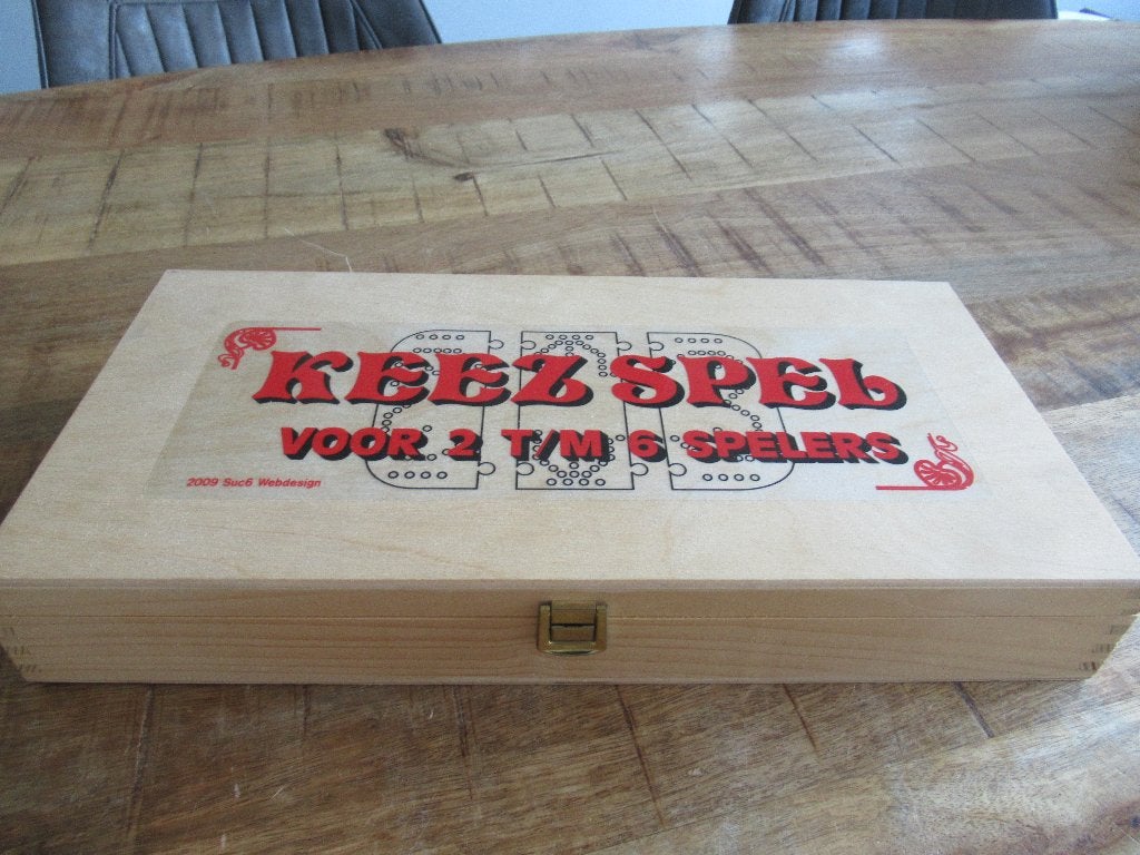 Groot Houten Keez Bord Keeszpel Keez spel 6 Personen, Ophalen of Verzenden