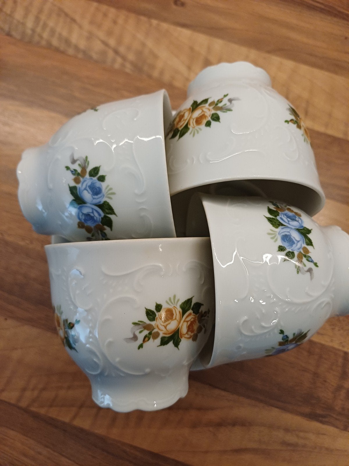 Tirschenreuth Bavaria kop en schotel set met roosjes, Ophalen of Verzenden