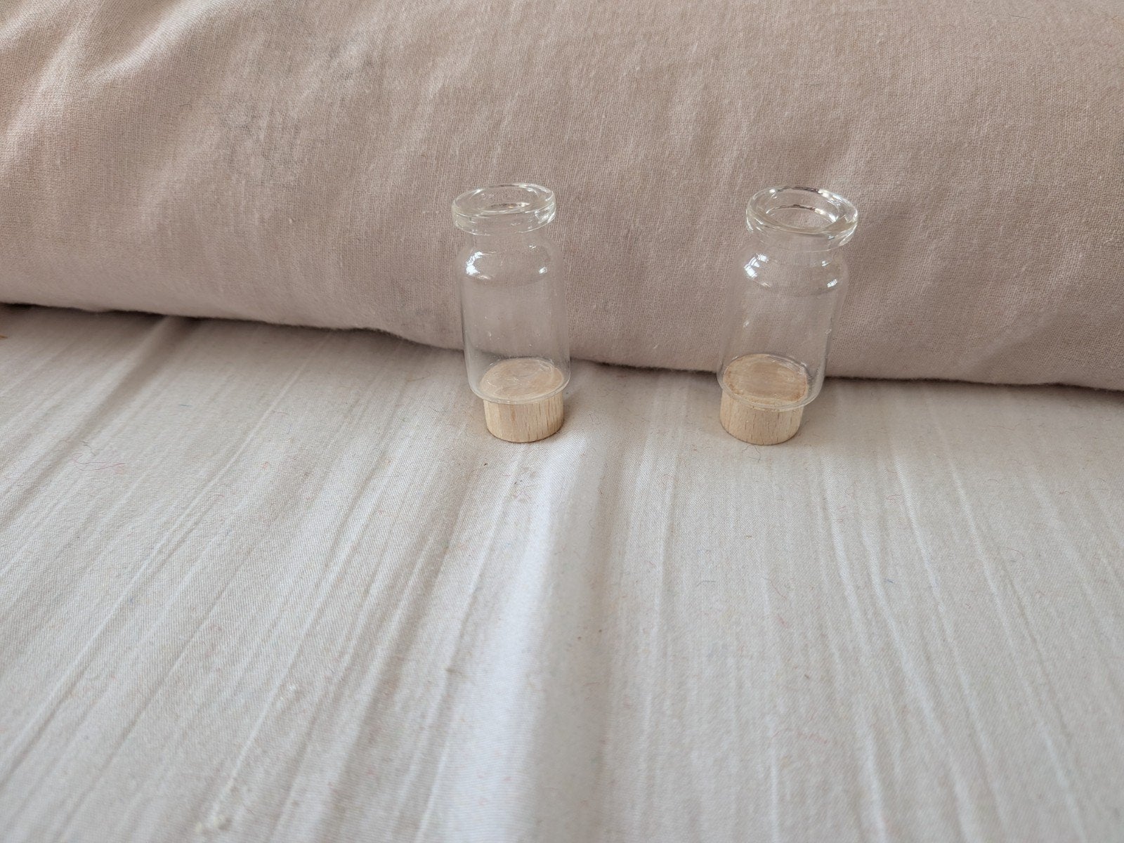 Glazen vaasje met houten steker - Grimms jaarring, Ophalen of Verzenden, Nieuw