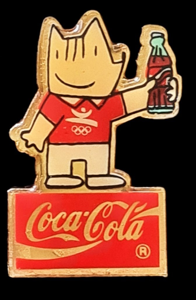Coca-Cola  mascotte pin Olympische Spelen Barcelona (2), Verzenden, Nieuw, Sport, Speldje of Pin