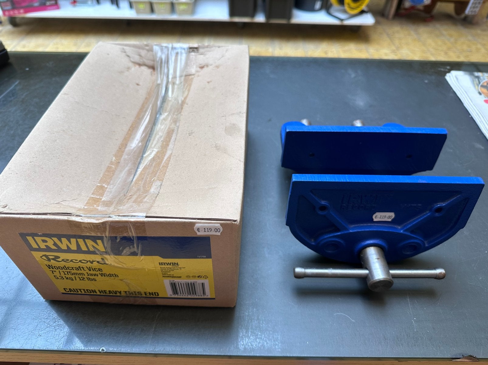 Irwin/Record meubelmakers bankschroef 175mm, Ophalen, Nieuw, Minder dan 70 cm