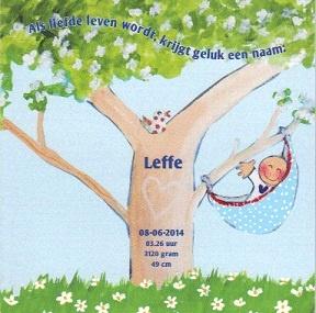Leffe, Ophalen of Verzenden, 2000 tot heden, Geboortekaartje