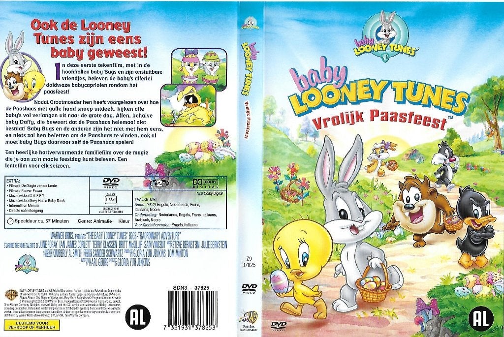 Baby looney tunes, vrolijk paasfeest, Cd's en Dvd's, Alle leeftijden, Ophalen of Verzenden, Zo goed als nieuw