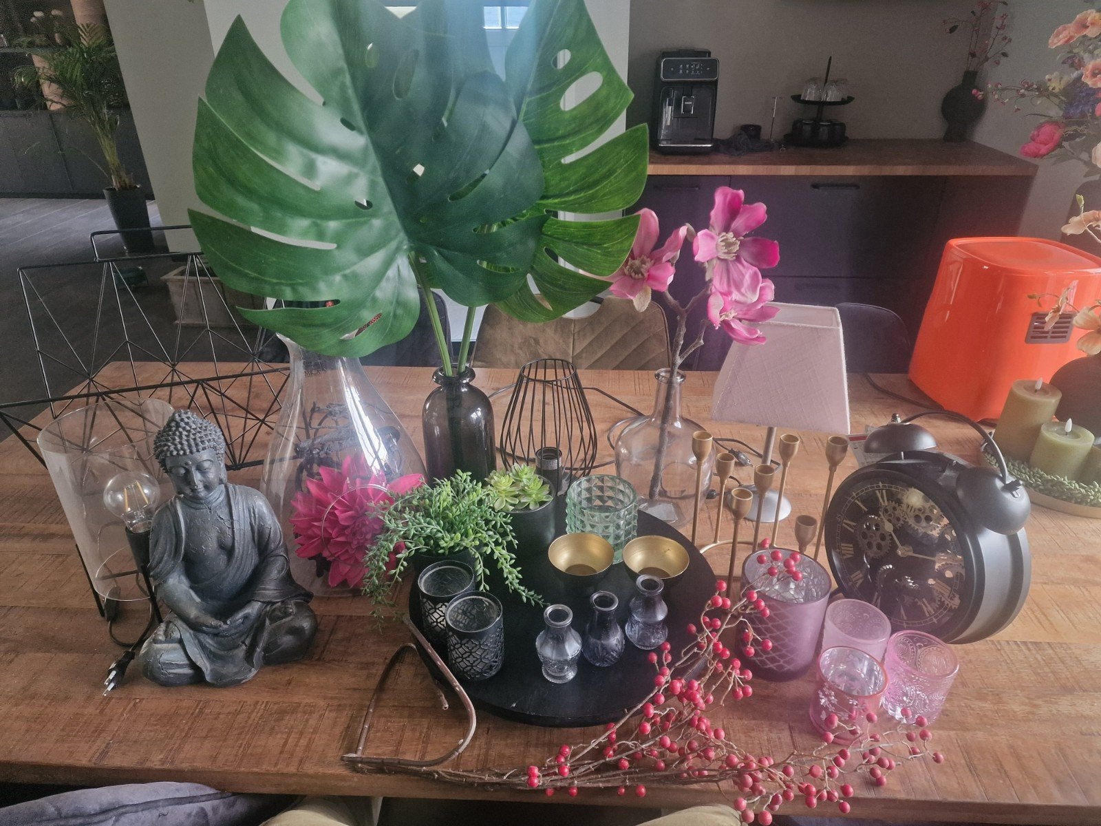 Diverse Woondecoratie Set: Vazen, Kaarsen, Boeddha & Meer, Ophalen, Gebruikt, Meerkleurig, Modern