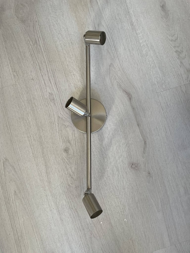 Plafond lamp 3 spots, Huis en Inrichting, Lampen | Spots, Ophalen, Geschikt voor plafondmontage, GU10, Zo goed als nieuw