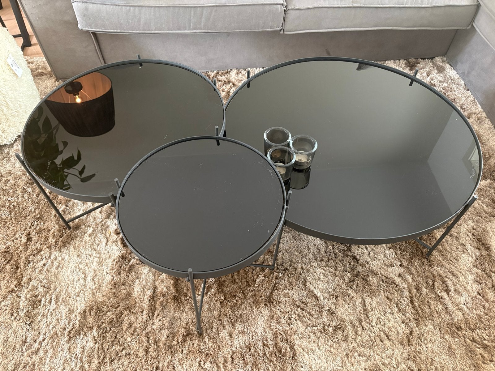 Zuiver salontafel set 3 stuks - Zeer goede staat, Ophalen, Rond, 50 tot 100 cm, 5 – 50
