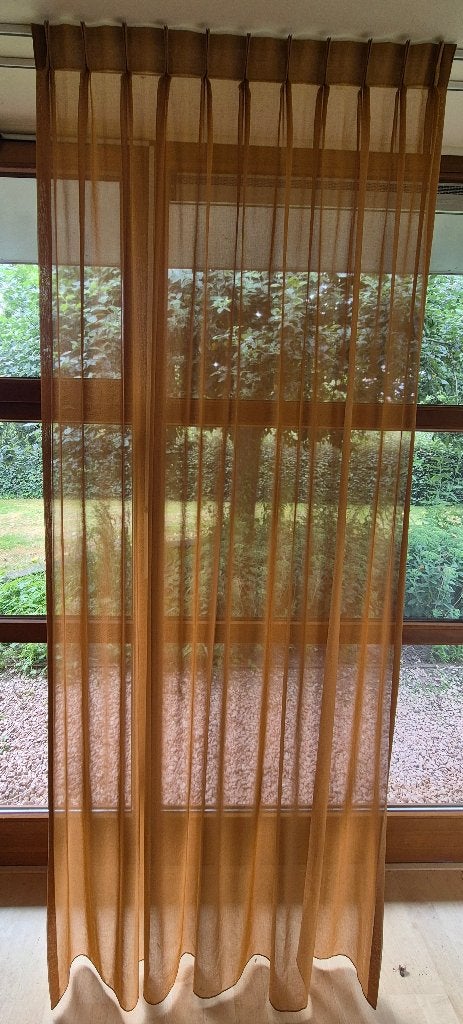Oranje Inbetween Gordijn 100x260 cm Transparant, Oranje, Ophalen of Verzenden, Gordijn, Loodveter