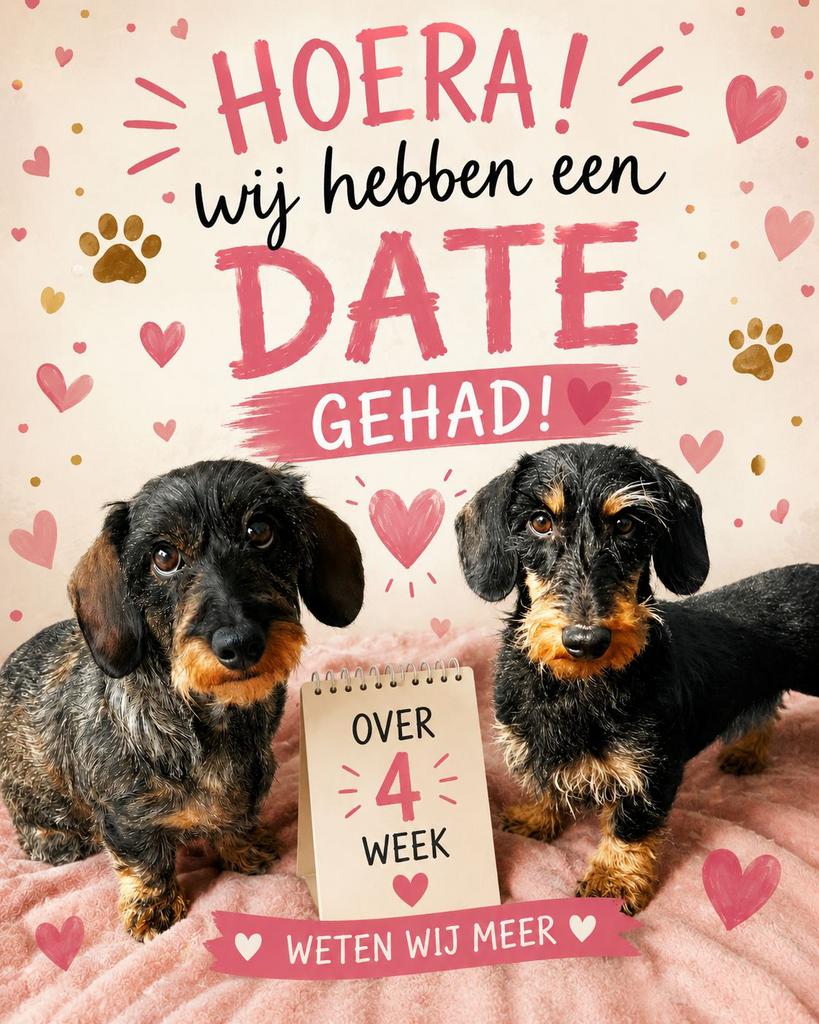 Ruwharige Teckel puppy's, Kaninchen, 8 tot 15 weken, Parvo, Meerdere