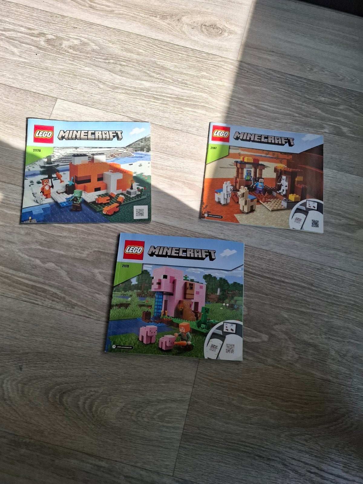 Lego Minecraft instructieboekjes (3 stuks), Gebruikt, Minecraft, Lego, Overige typen