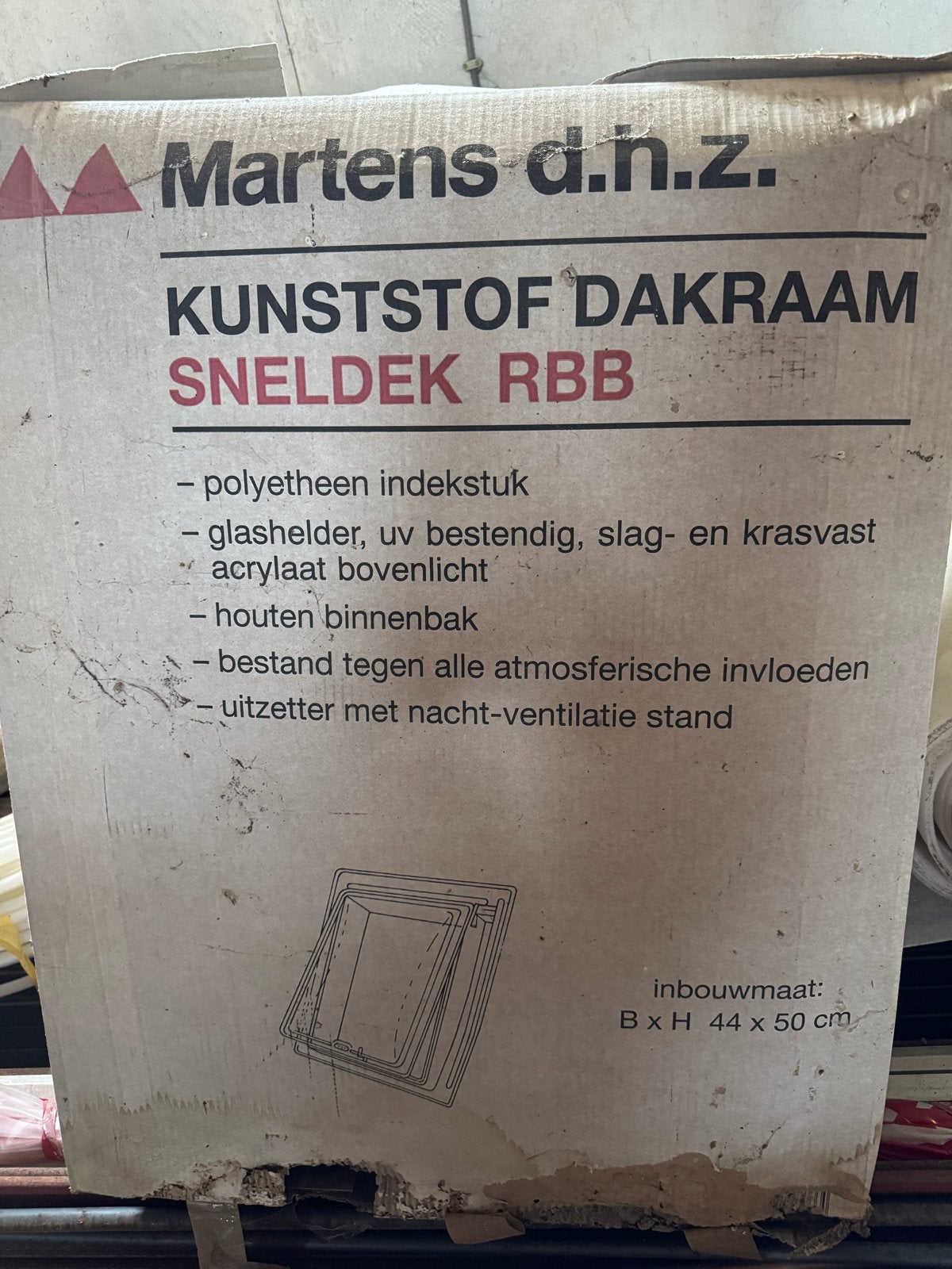 Martens Kunststof Dakraam Sneldek RBB 44x50cm, Ophalen, Minder dan 80 cm, Minder dan 80 cm, Nieuw