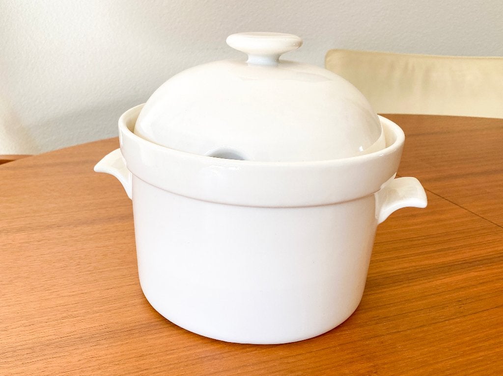 Te koop – Vintage soepterrine van wit aardewerk (HEMA), Ophalen
