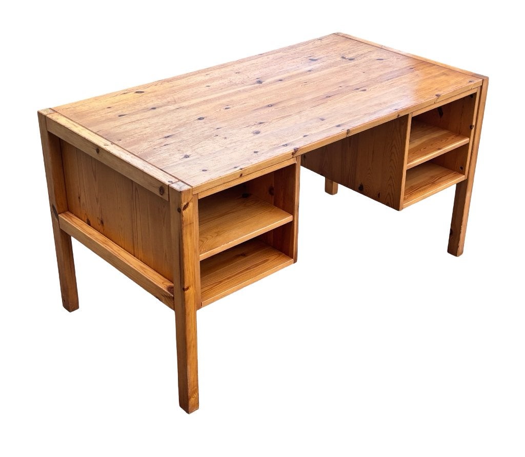 Vintage Pinewood Bureau Vrijstaand jaren 70 Grenen Design, Ophalen, Vintage bureau, Vintage bureau, Vintage bureau