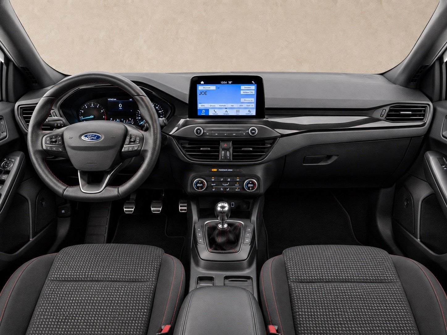 Ford Focus Wagon 1.5 EcoBoost ST Line 150PK+Stoel/Stuur.Verw, Dealer onderhouden, Gebruikt, Euro 6, Leder en Stof