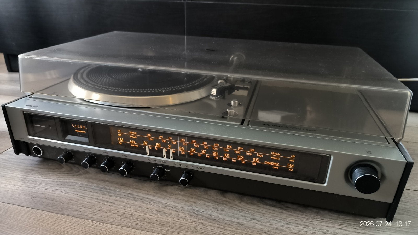 Philips 882 Home Stereo Combi Hi-Fi Platenspeler & Radio, Ophalen, Gebruikt, Platenspeler, Philips