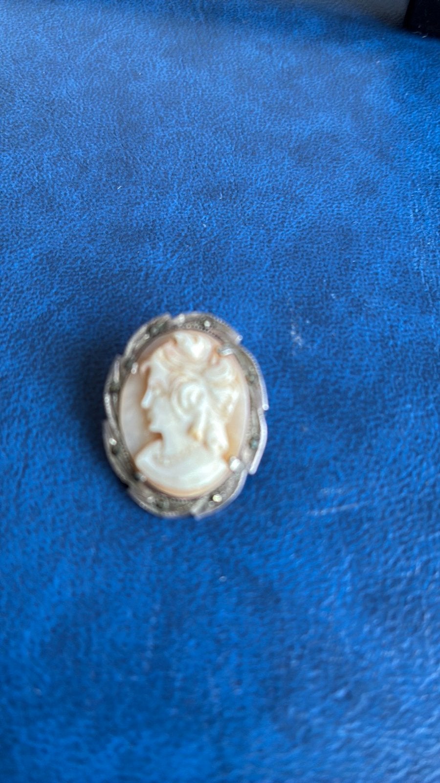 Zilver broche cameo camee, Ophalen of Verzenden, Gebruikt, Zilver