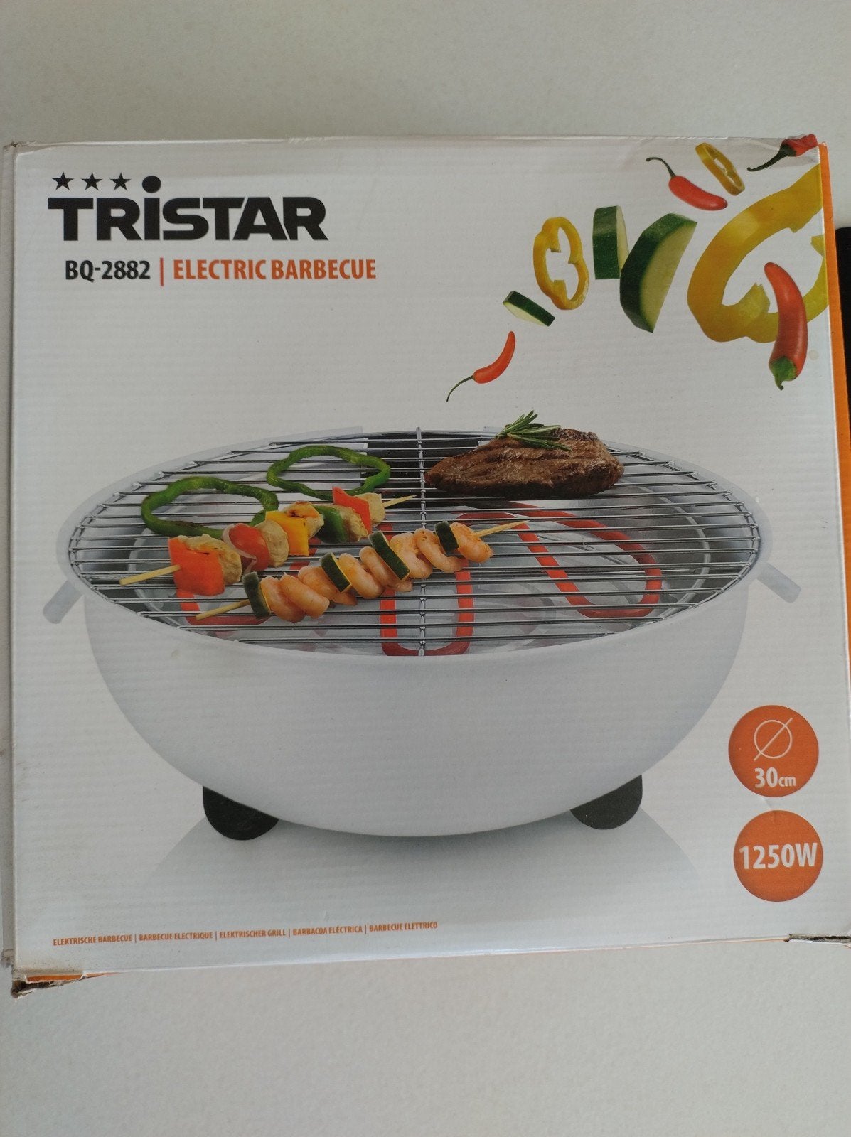 Tristar BQ-2882 Elektrische Barbecue - gebruikt in doos, Ophalen of Verzenden, Gebruikt, Tristar