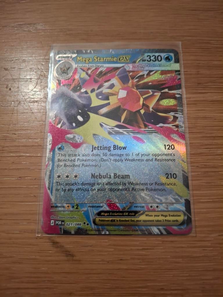 Mega Starmie EX 021/088 Perfect Order Pokémon kaart, Ophalen of Verzenden