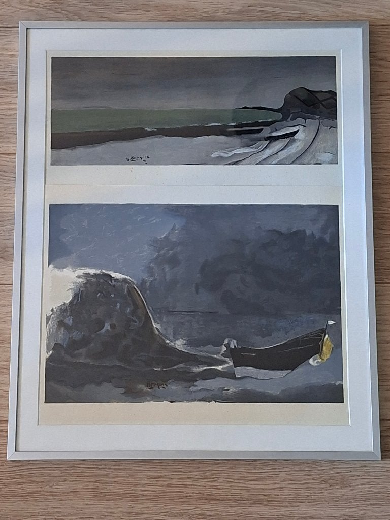 Set van 2 Georges Braque kunstprenten – Orig. Galerie Maeght, Ingelijst, Ophalen of Verzenden, Landschappen, Lithografie