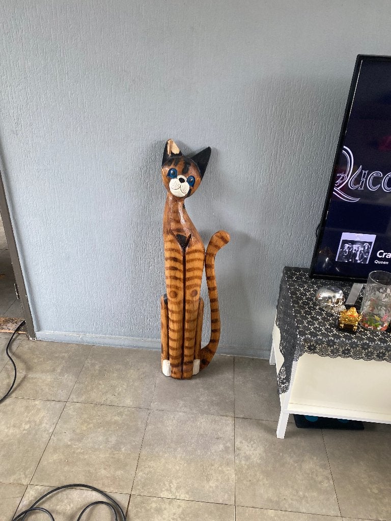 Houten kat, Ophalen, Gebruikt, Dier