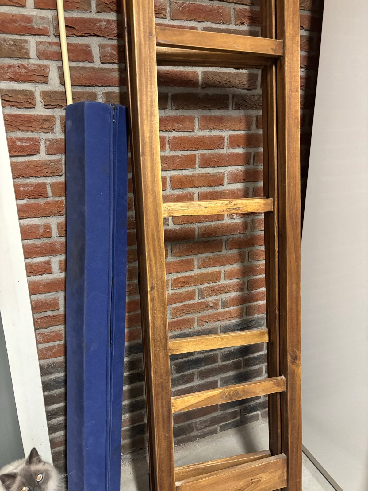 Teakhouten room divider met drie haakjes, Ophalen, Gebruikt