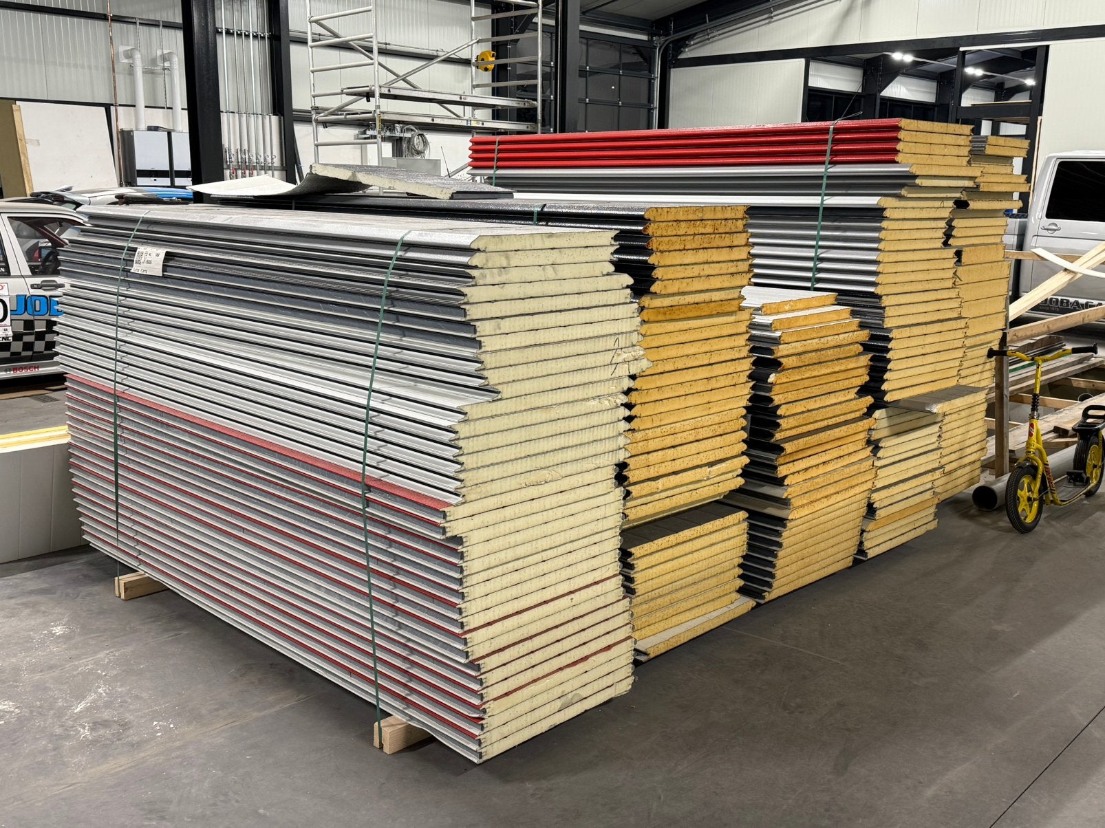 Partij Sandwichpanelen / Deurpanelen 40mm, Ophalen, 4 tot 8 cm, Nieuw, Hardschuim (Pir)